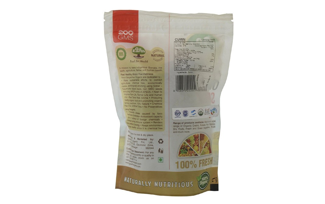Go Earth Organic Cumin    Pack  200 grams